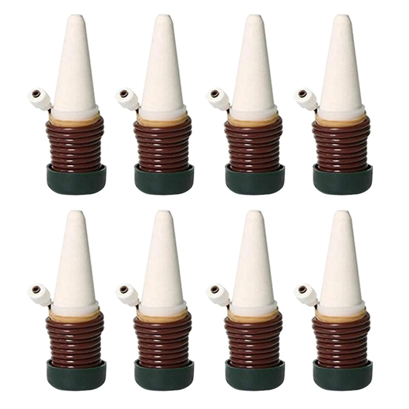2-8Pcs Ceramic Self Watering Spikes Automatic Plant Drip Irrigation Water Stake For Garden Vegetable Garden Drip Watering System 