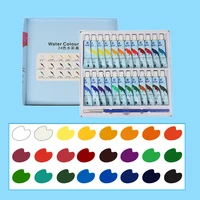 Acrylic Paint & Watercolor Set With Brush 12/24 Colors Pigment 5ml Kids Painting Kit For Beginner Students 6