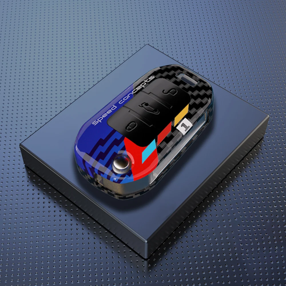 Premium ABS Carbon Car Key Case Cover - Sleek and Durable Key Protection Accessory