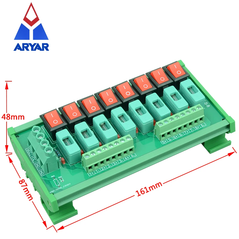 Enhanced Power Distribution Module with Integrated Switch and Fuse Protection - DIN Rail Mount