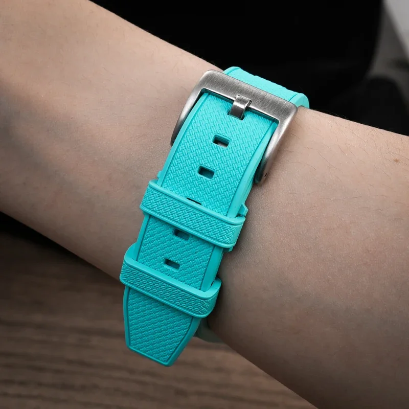 Premium FKM Rubber Strap - Quick Release, Soft, Comfortable, Waterproof