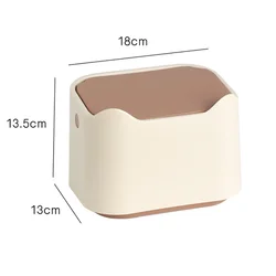 Portable Full-Closed Cat Litter Box and Bedpan for Medium to Large Cats and Small Animals (Beige)
