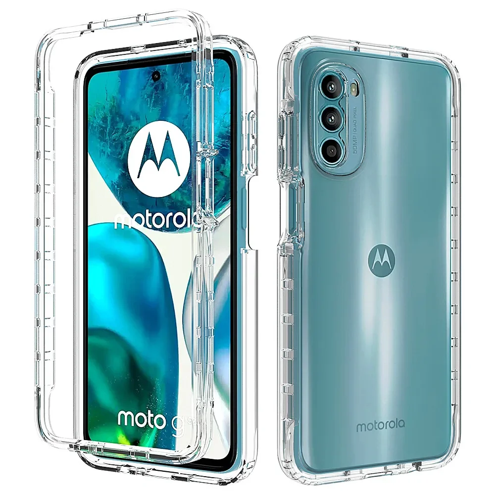 Vibrant Transparent Shockproof Protective Case with Dual-Layer Design