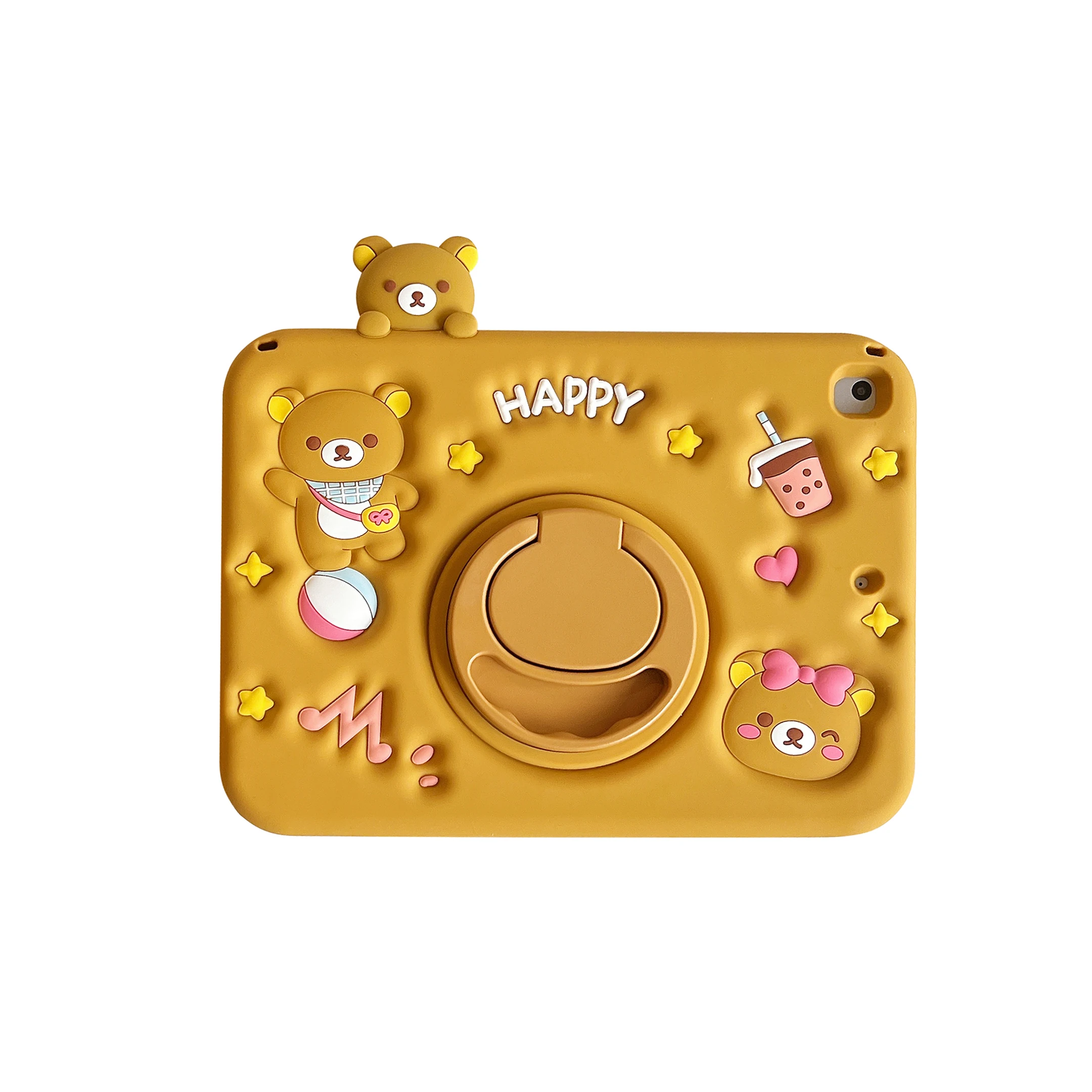 Children's 3D Bear Tablet Case with Pen Slot