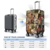 Rock N' Roll Stories Collage Suitcase Cover Music Fun Business Protection Luggage Case Flight Travel Luggage Cover Dust Proof 6