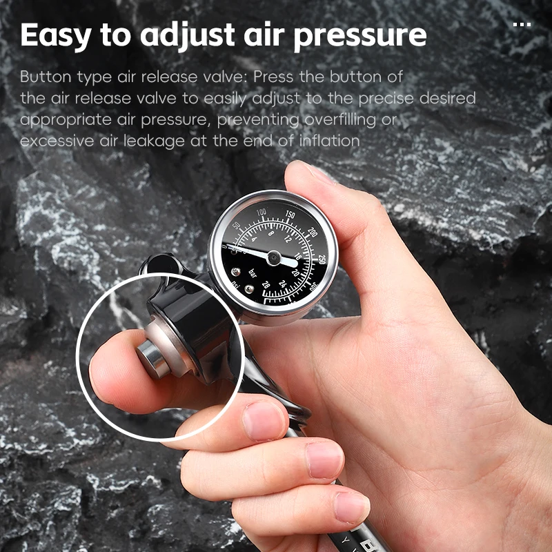 400PSI Bike Shock Pump with Gauge 4