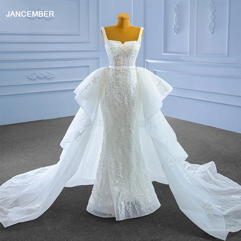 Wedding Dresses For Women 2022 Bride Organza Mermaid Square