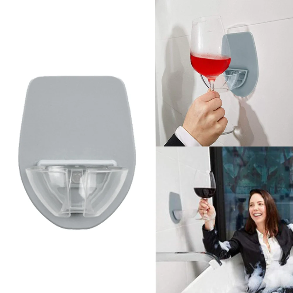 1pc Wine Glass Holder For Bathroom Accessories Shelf Rack Products Bath Shower Organizer Home Red Wine Cup Storage Rack Shelves