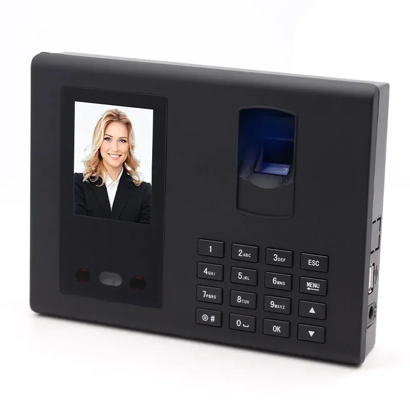 CN Attendance Machine Face Fingerprint Password Employee Check-in Device Facial Recognition Apparatus Punch Card Equipment FA05