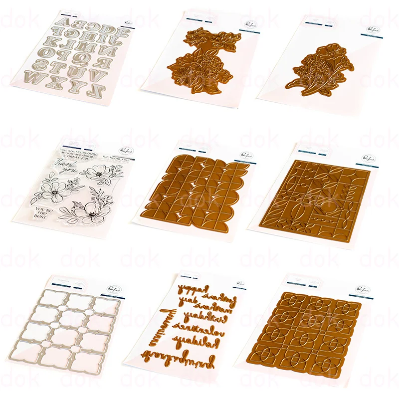 

Dreamy Print Background Cutting Dies Stamps Stencil Hot foil Scrapbook Diary Decoration Embossing Template DIY Greeting Card New