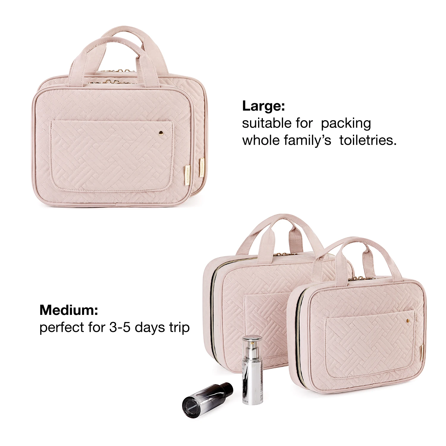 Toiletry Bag for Women Travel Bag with Hanging Hook Bathroom Organizer