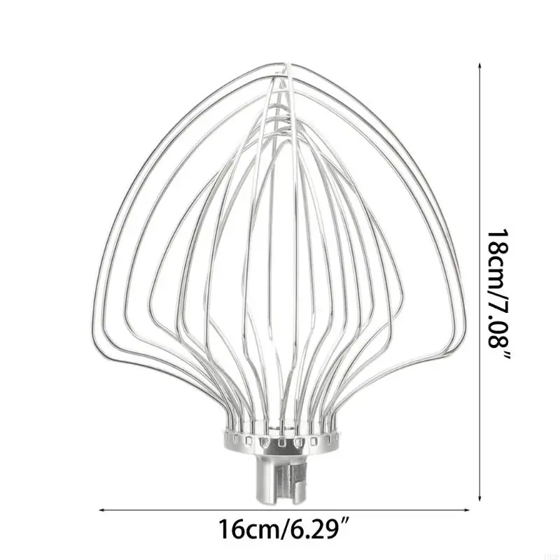 193F Stainless Steel Wire Whip Mess Compatible For 7QT KN211W KSM8990DP KMS7586RSR KMS7586PCA KSM7589PFP KMS7586POB KMS8990NP