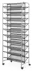 10 Tier 60 Pair Metal and Mesh Rolling Shoe Rack 1