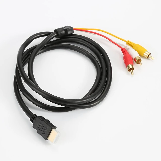 Mini HDTV Full HDTV Adapter Converter HDMI-Compatible to RCA Cable HDMI-Compatible  Male to 3RCA AV Male Adapter Cord - AliExpress