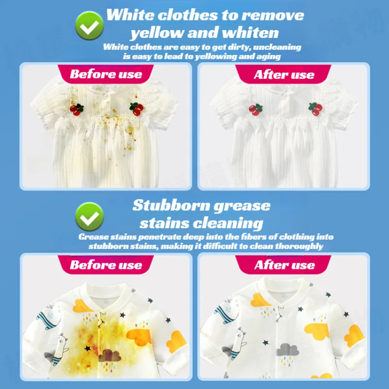 Explosive salt stain removal yellowing Colored clothing bleach Colored bleaching powder Comprehensive Stain Removal MultiPurpose