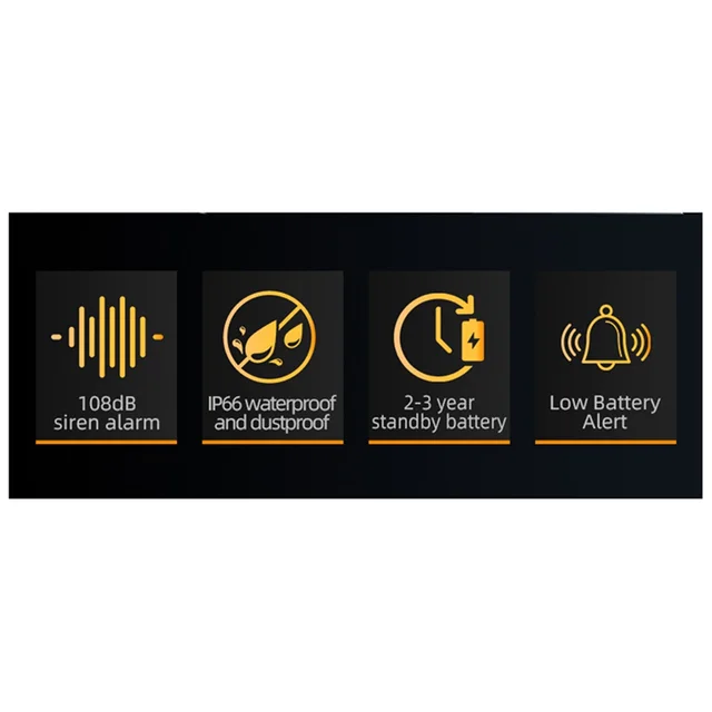 ABKI-Door Window Burglar Alarm Sensor Wireless Remote Control Anti-Theft Alarm System Kit Home Security Door Open Detector 5