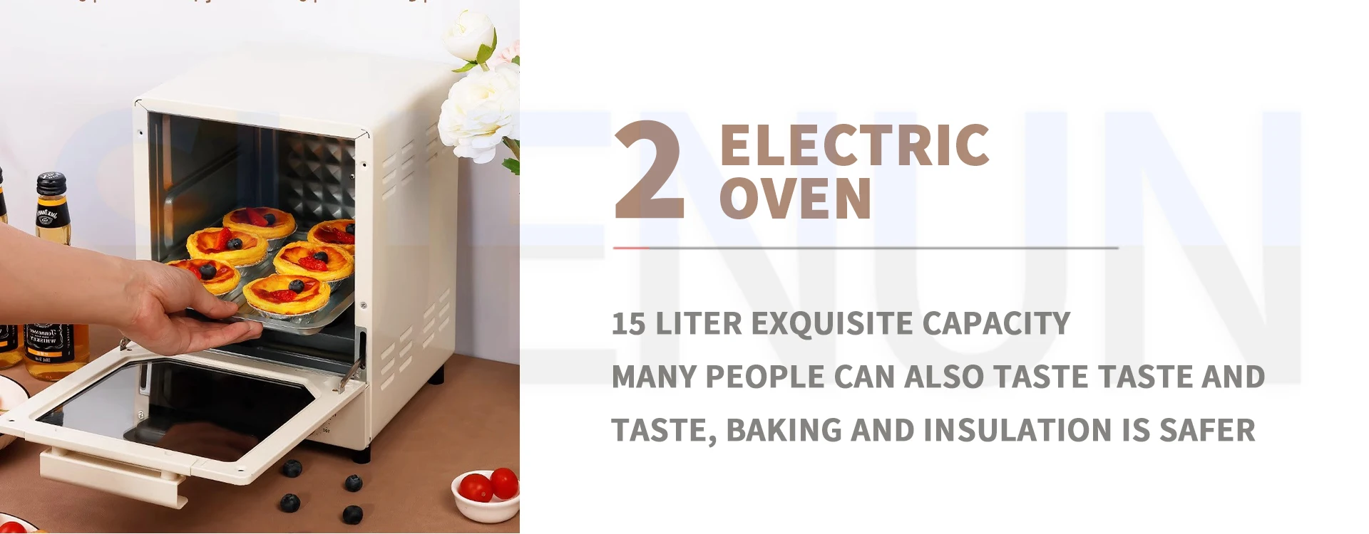 Description Picture 5 of itemElectric Oven Visual Window Household Oven Microwave Oven All-in-one Machine Cake Bread Chicken Wings Oven Adjustable Temperatur