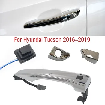 Per Hyundai Tucson 2016 2017 2018 2019 Copertura Maniglia Esterna Cromata Anteriore e Posteriore con Tappo e Pulsante Smart Key