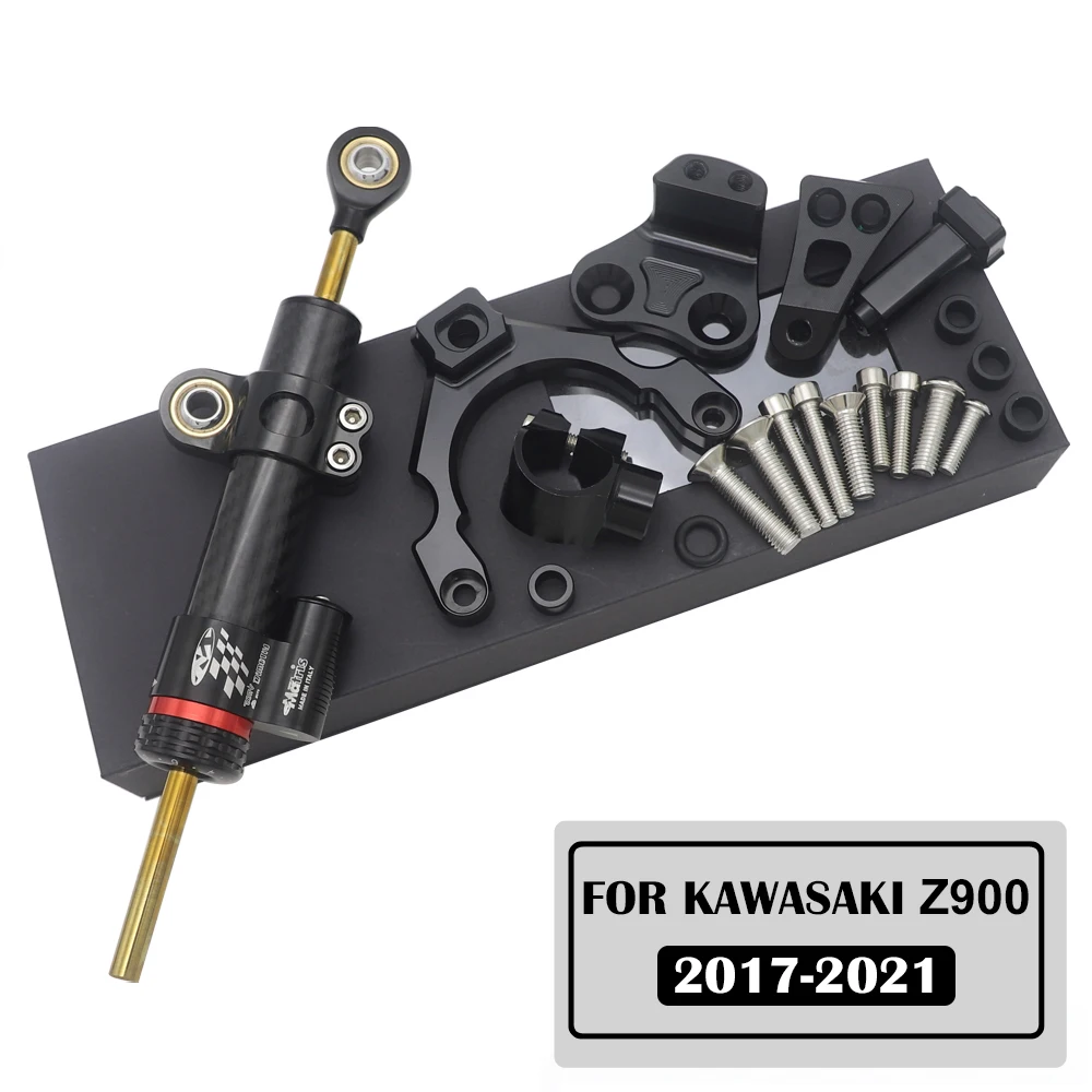 Fiber Carbon Steering Damper Stabilizer Motorcycle For Kawasaki Z900 Z