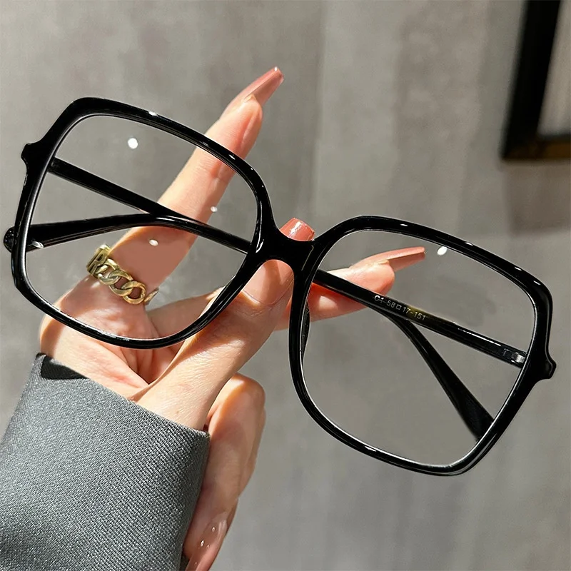 Women Prescription Oversized Minus Glasses Blue Light Blocking Short-sight Eyeglasses High Definition Near Sight Eyewear To -4.0 - 4
