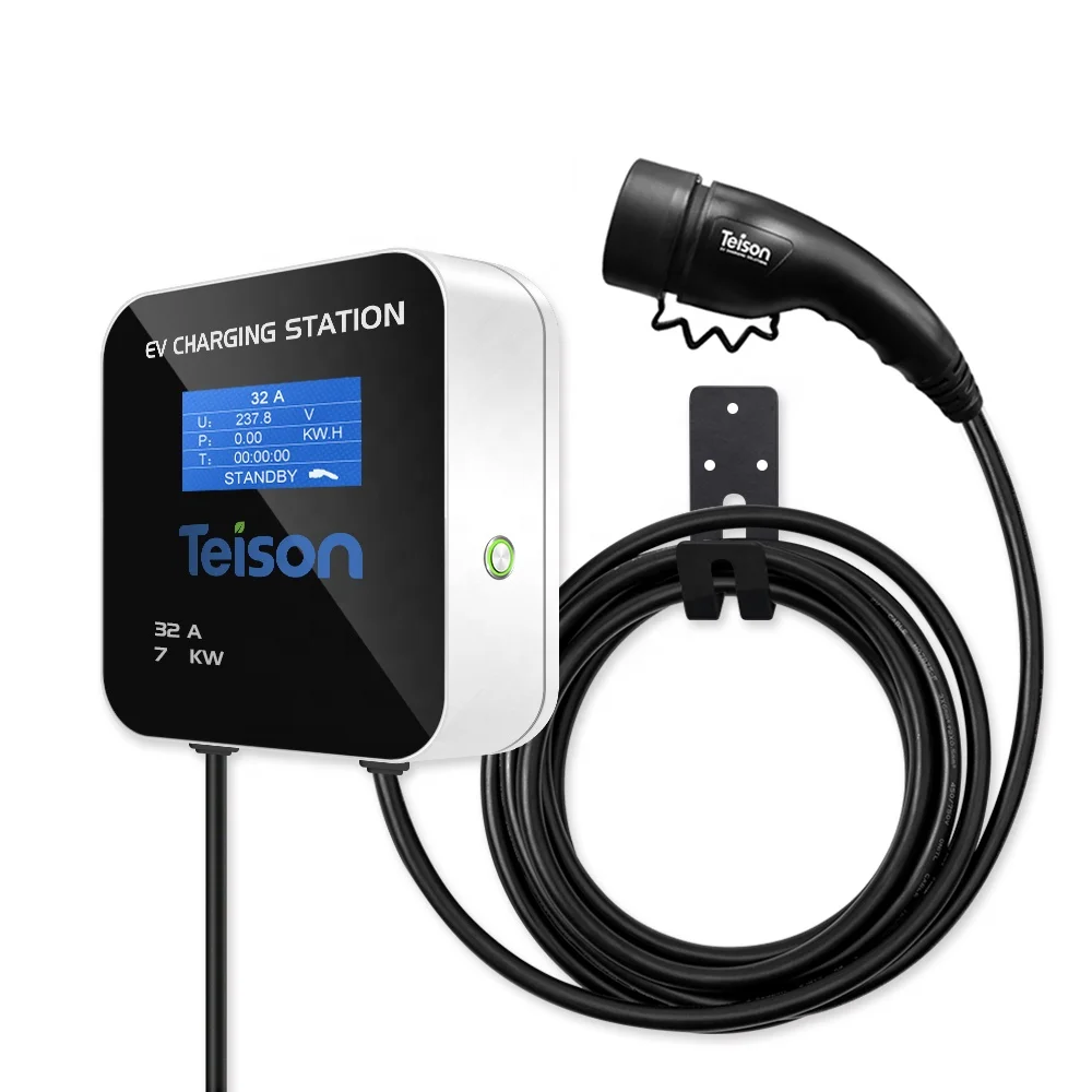 

Teison 32A 7kw ev wall charger station Level 2 EVSE Charger type 2 plug
