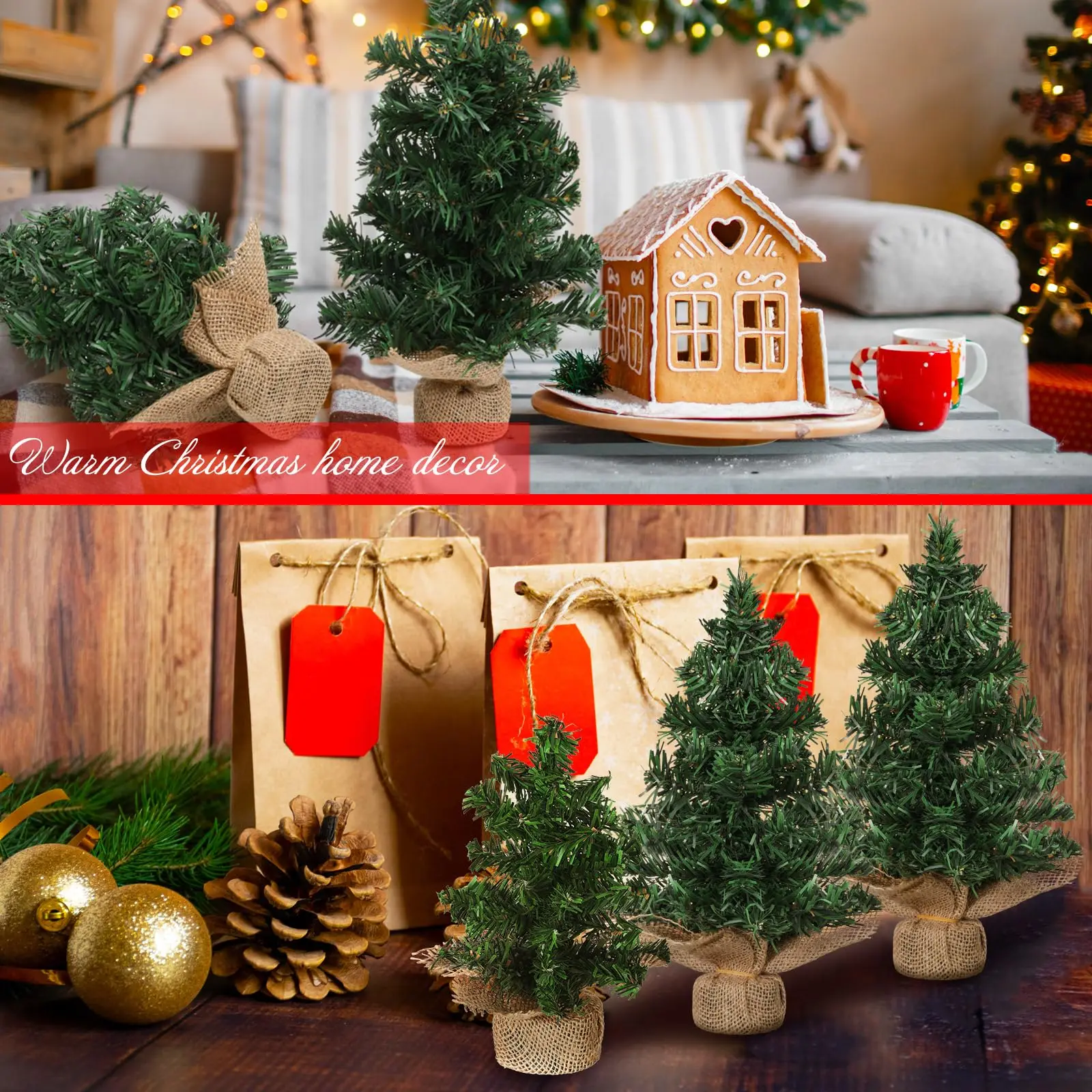 10-30CM Mini Christmas Tree Frost Pine Christmas Ornaments Navidad Family  Table Decorations DIY New Year Ornaments Kids Gifts - AliExpress
