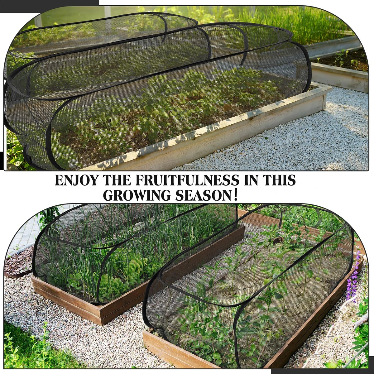 Enhanced Plant Cover Net for Seedling and Vegetable Protection - Greenhouse Gardening Accessory