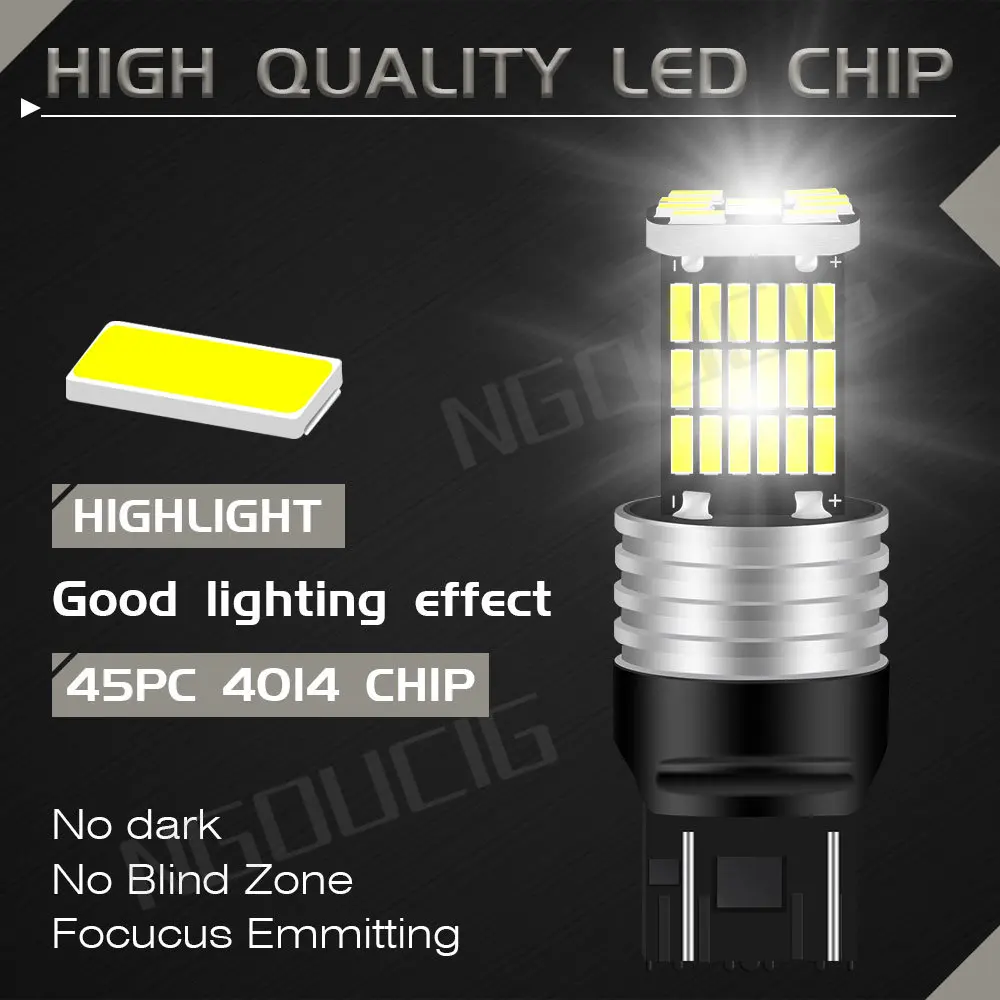 NGOUCIG LED  7440 7443 1156 1157 W16W WY21W W21W W21W W21W  ڵ ȣ , P21W BA15S BAY15D T20 T15, 2 