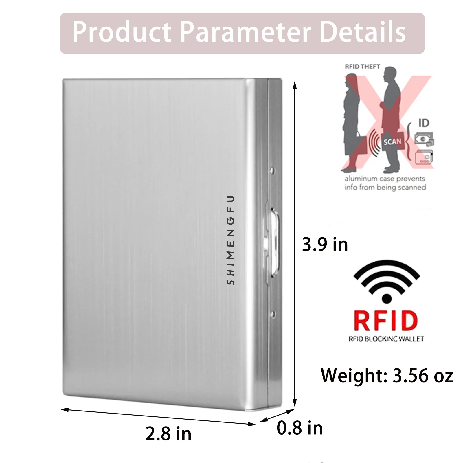 Slim Stainless Steel Credit Card Holder RFID Blocking Travel ID Cardcase Debit Card Box Metal Wallet for Men And Women wallet card holder credit card wallet credit card holder card holder card wallet id card case id card holder