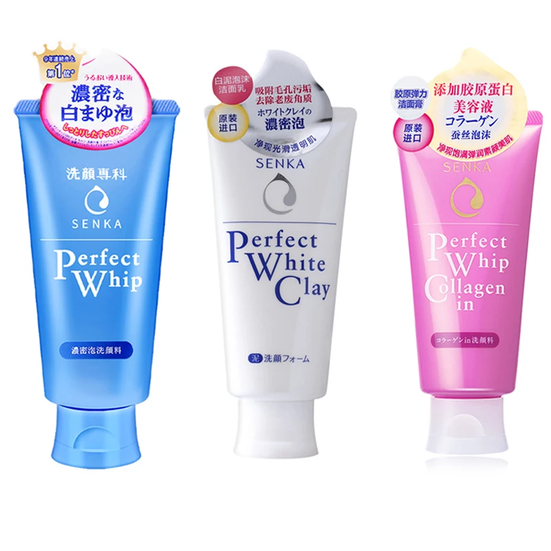 Japan SENKA Perfect Whip пена для очищения лица 120 г shiseido питательный коллаген гиалуроновая