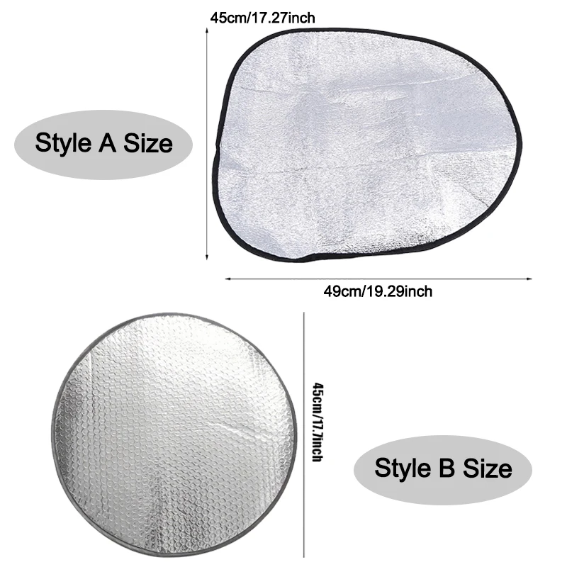 Premium Double Thick Foldable Sun Shade Cover - Silver Anti-UV Protection