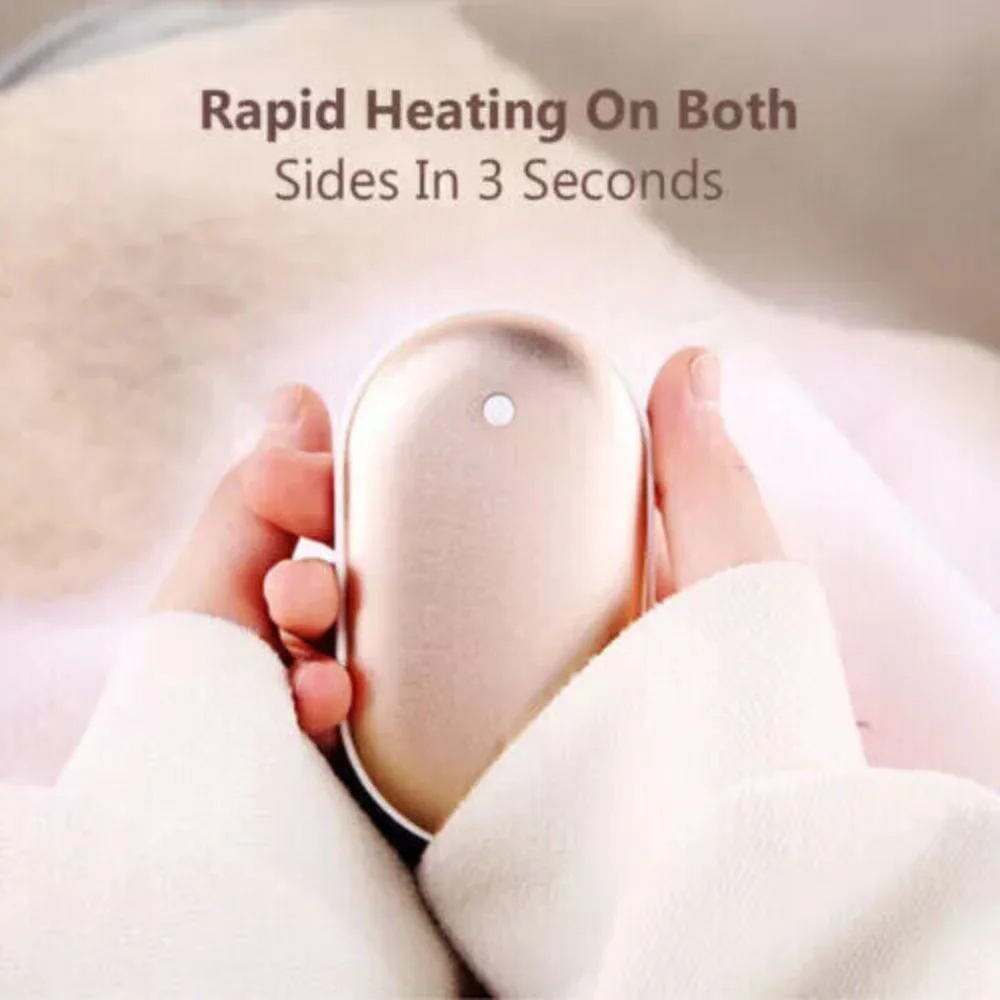 2X 10000Mah Rechargeable Portable Hand Warmer Electric Heater Portable Power Bank