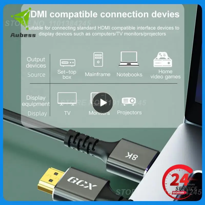 PS3 4/5 TV PC 모니터용 연결 케이블, 데이터 케이블, 8k 60Hz, 4K 120Hz 버전 2.1, 48Gbps
