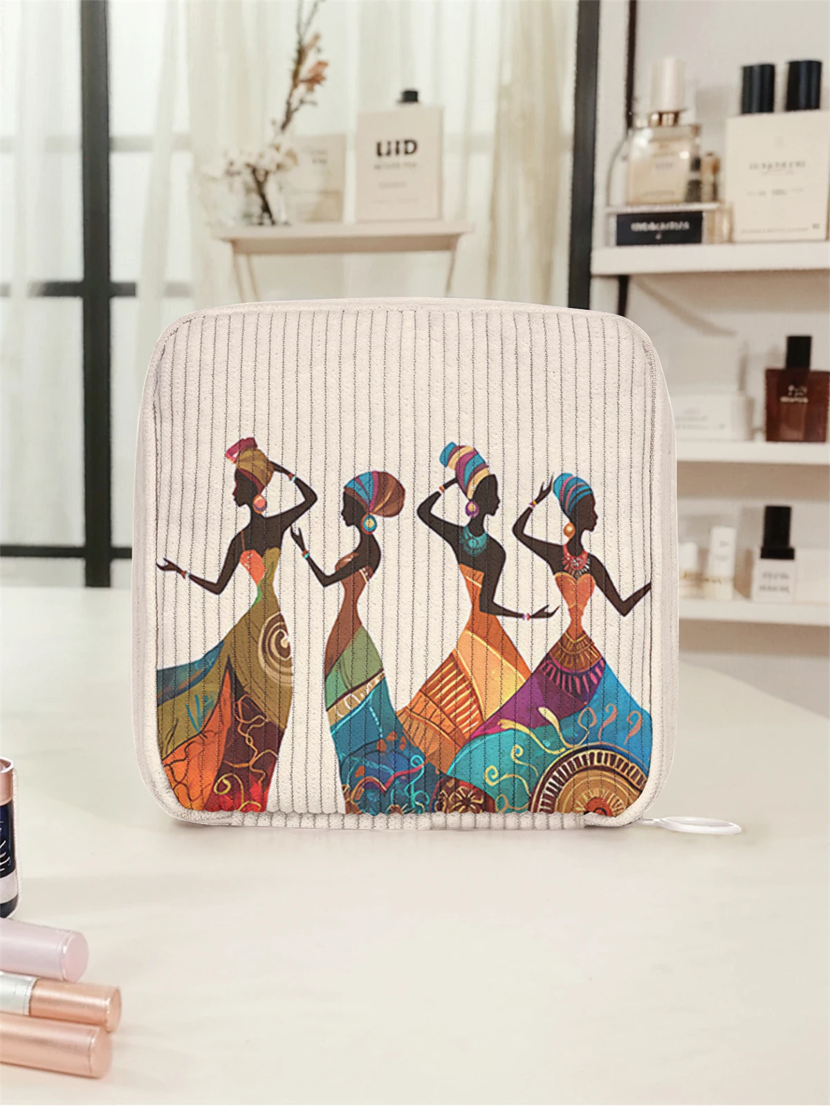 Dancer pattern printed sanitary napkin storage bag, women's lightweight tissue bag, sanitary tissue bag