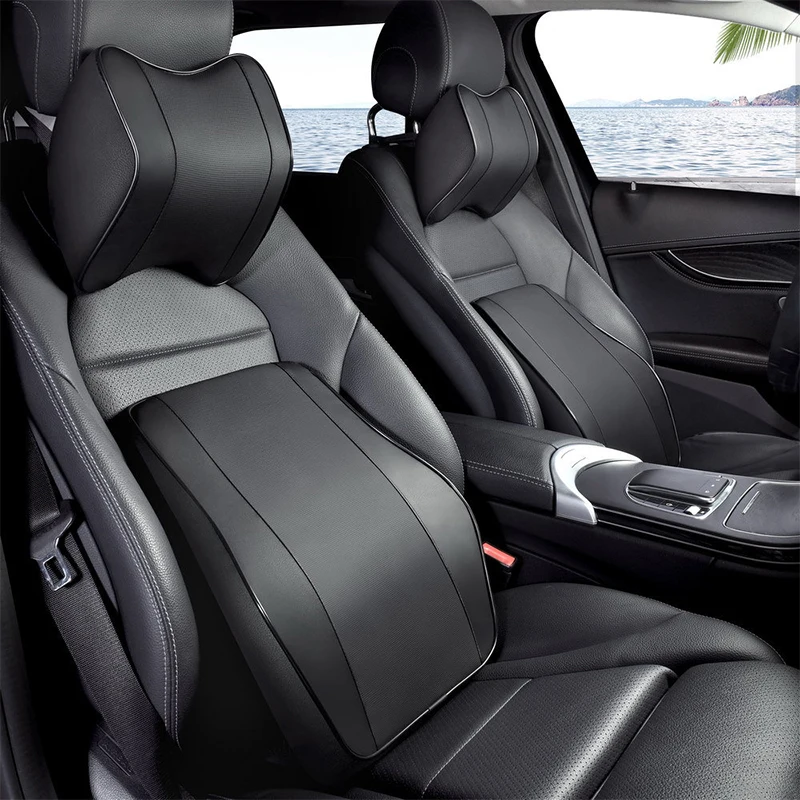 memory foam pillow car headrest car pillow car lumbar cushion car seat belt pillow baby car seat pillow car lumbar pillow car neck pillow lumbar support pillow Universal Car Neck Pillow Headrest Neck Rest Head Support Cushion Car Supplies Breathable Memory Foam Lumbar Pillow