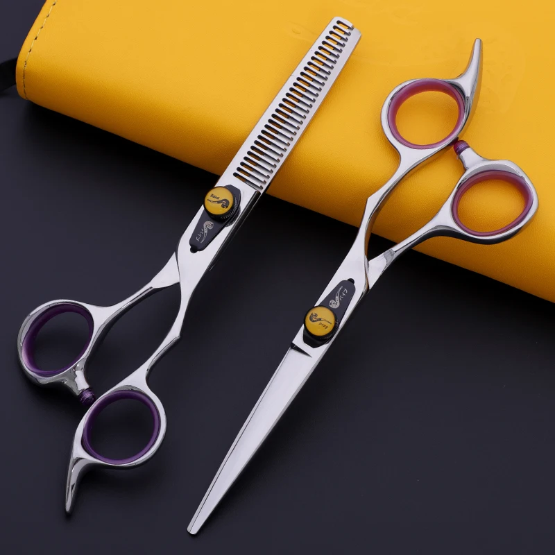 Description Picture 6 of itemPipe Professional Barber And Hair Scissors Set 5.5 Inch Hairdresser Flat Tooth Scissors With Thin Bangs