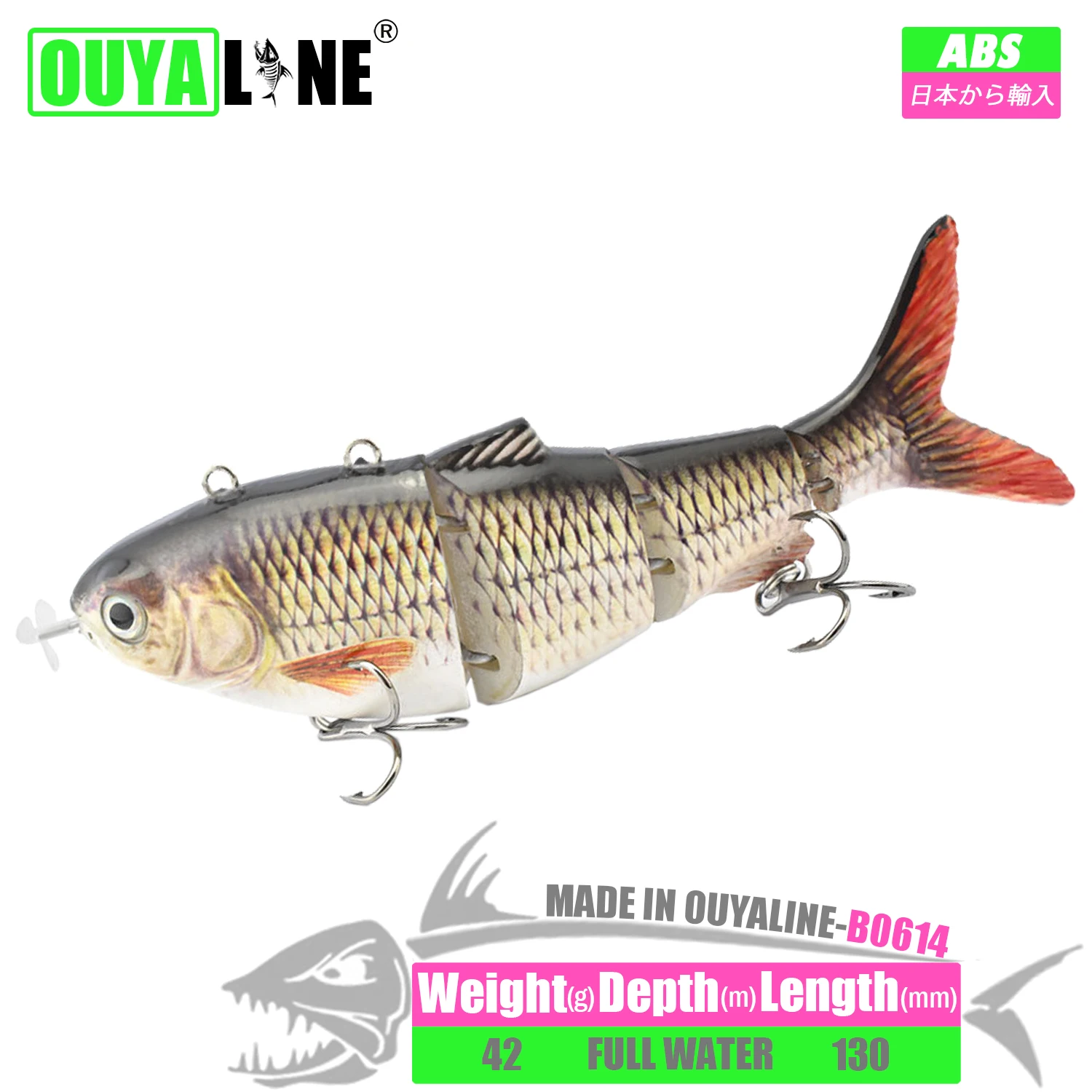 

Robotic Swimming Swimbait Fishing Lure 130mm 42g 4-Segements Auto Electric Wobblers Baits USB Recahrgeable LED Light For Seabass
