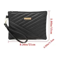 Stylish Women Wristlet Bag Women Leather Envelope Design Bag Shopping Traveling Portable Small Purse Clutch Wallet - Image 6
