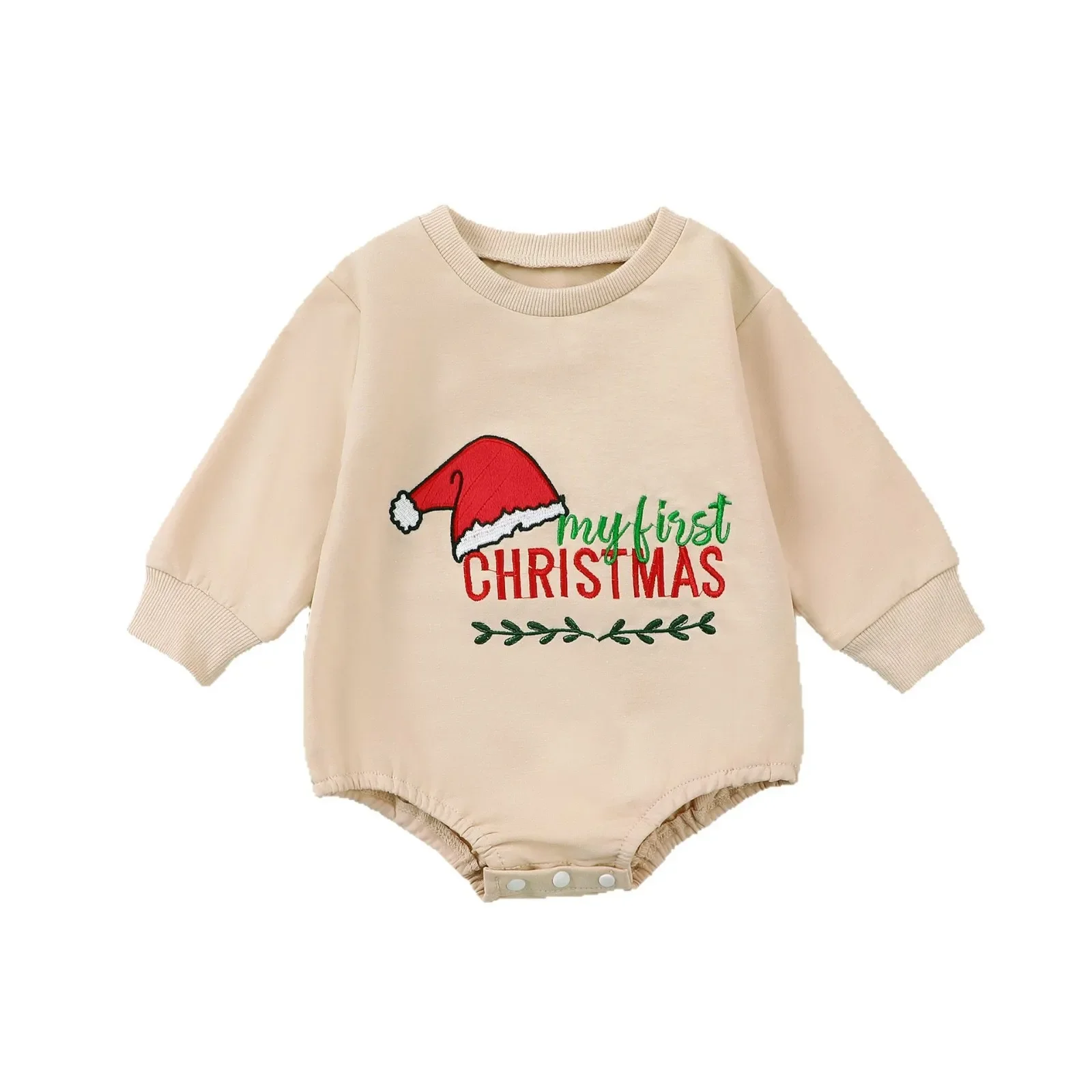 Unisex Long Sleeve Baby Romper Christmas Theme Cotton Underwear Baby Clothes Boys Girls Crawling Suit Neutral Design
