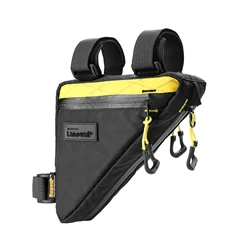 Rhinowalk Water - Resistant Triangle Bike Bag - 0.9L Frame Storage Pouch for Cycling and Bikepacking (Black Yellow)