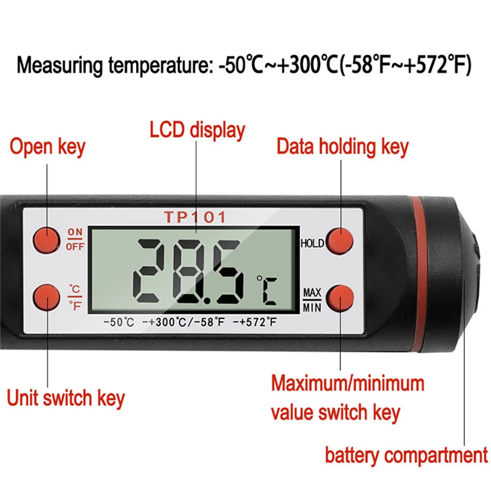 Thermometer Digital Meat Thermometers Cooking Food Temperature Sensor  Controller Bbq Machine Probe Kitchen Oil Ptoof Gauge Tool - AliExpress