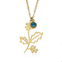 Elegant Gold Tulip Flower Pendant Necklace (12)