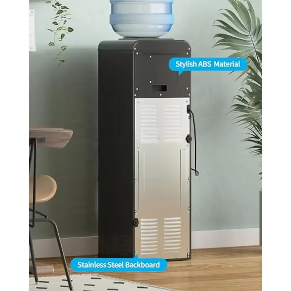 3-in-1 Water Dispenser with Ice Maker 3 or 5 Gallon Bottle Cooler 33LBS/24H Top Loading Anti-Leakage Elegant Design Energy 5