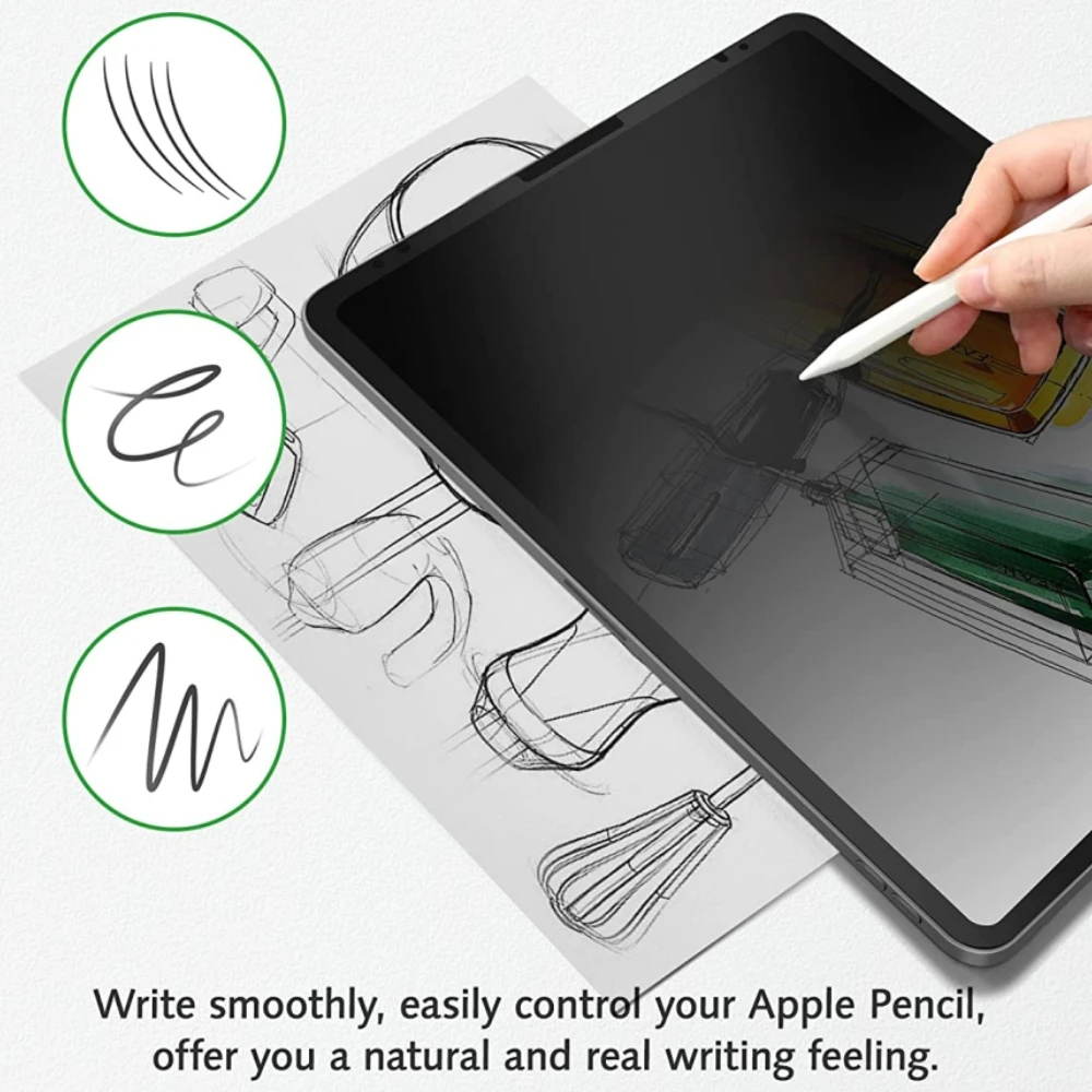 Goojodoq Removable Privacy Screen Protector for iPad