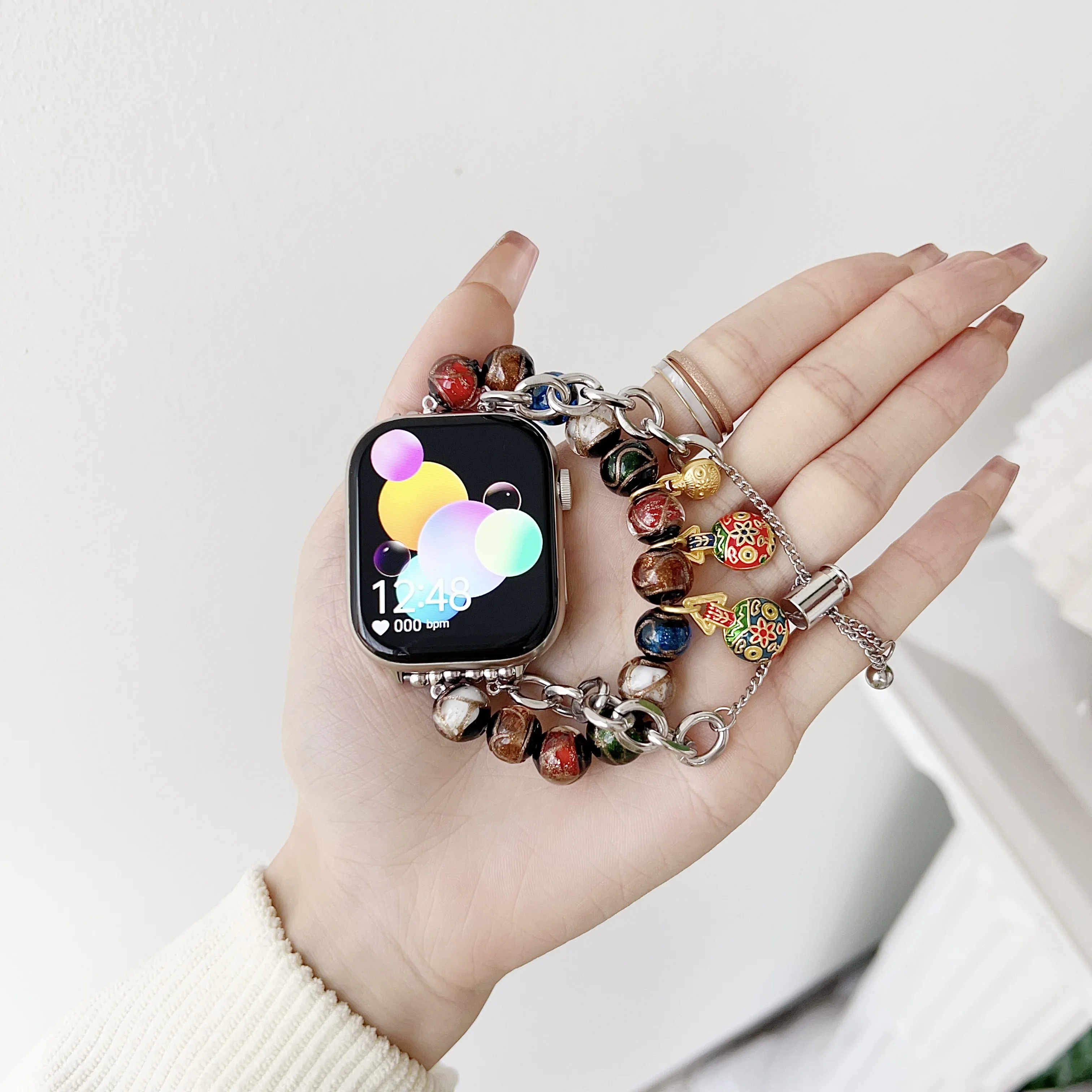 

Подходит для ремешка Apple Watch, ремешок для браслета Apple Watch S9/S8 iWatch 7/6/5/se/4/3/2/1
