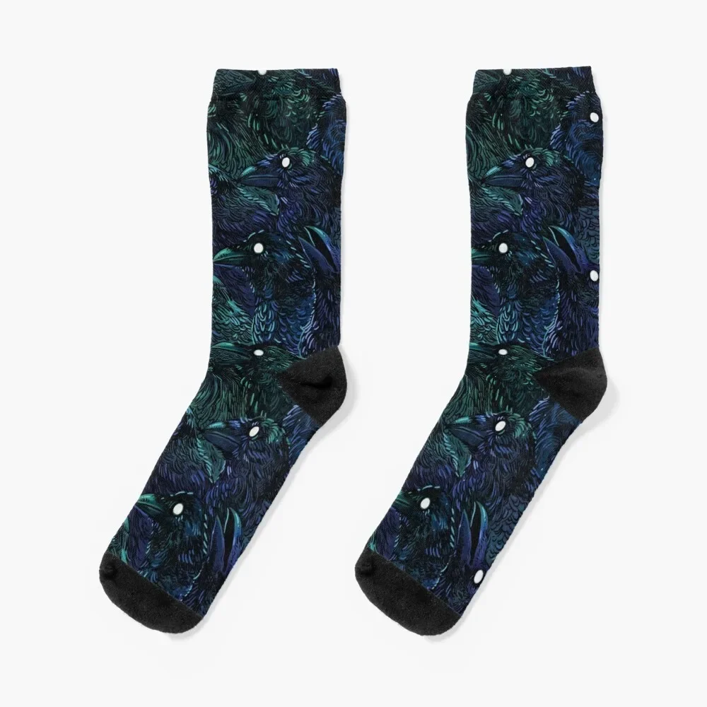 Raven pattern Socks sheer luxe Soccer Boy Socks Women's