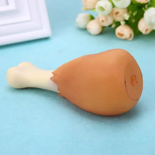 고무 닭 다리 강아지 씹는 소리 장난감, 강아지 고양이 인터랙티브 반려동물 용품, 강아지 제품 선물 4