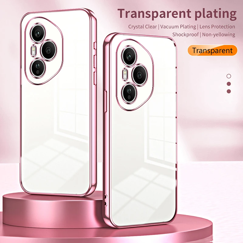 Transparent Electroplating Silicone TPU Shockproof Case - Fashionable Protective Back Cover