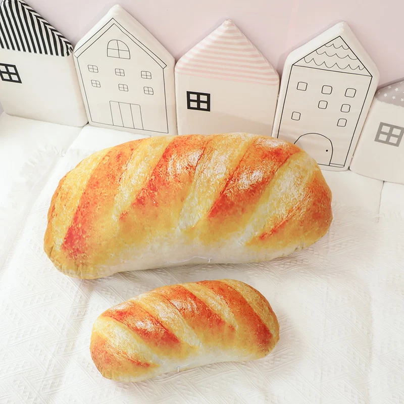Long French Baguette Food Pillow Plush Stuffed Caramel Cream Butter Twist Bread Plushie Bolster Sleeping Companion Men Gift 4
