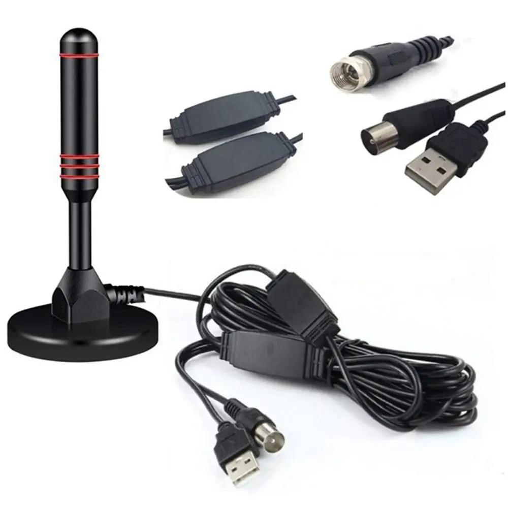 Dvb-T2 Antenna Tv Portatile 30Dbi Hdtv Ricevitore Tv 1080P Ricevitore Amplificatore Di Segnale Digitale Amplificatore Interno/Esterno
